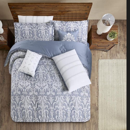 مفرش قطن عالي النعومة مزدوج 300 غرزه 8 قطع - ايليو...