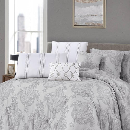 مفرش صيفي مزدوج من قماش التنسيل 8 قطع - ايليثيا -ر...