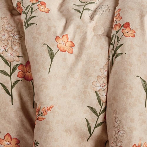 مفرش صيفي مفرد ونص 4 قطع - ليتون -بيج - لحمي