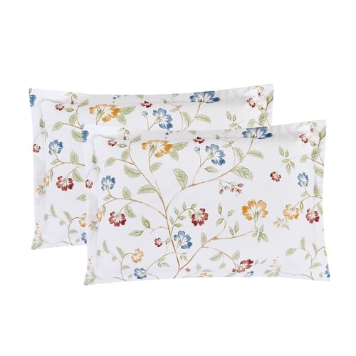 مفرش قطن صيفي مزدوج 6 قطع - نوفيلا -ابيض - اخضر غا...