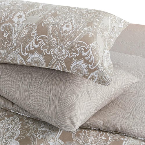 مفرش قطن صيفي مفرد ونص 4 قطع - فاليريا - بيج غامق