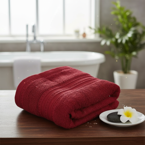 منشفة قطن - فيوريتا - مقاس صغير - 90*50 - احمر