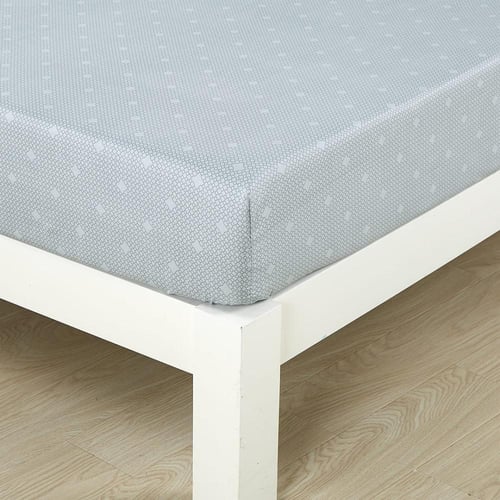 مفرش صيفي مزدوج 6 قطع - ايفانو - أبيض - رصاصي