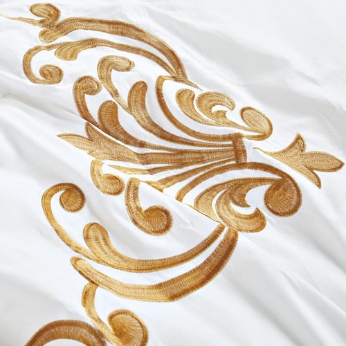 مفرش قطن صيفي مزدوج مطرز فاخر 12 قطعة - ايلسيوم -...