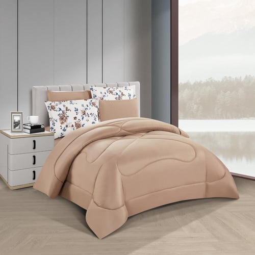 مفرش صيفي مفرد ونص 4 قطع - غاردينا -كريمي - بيج غا...