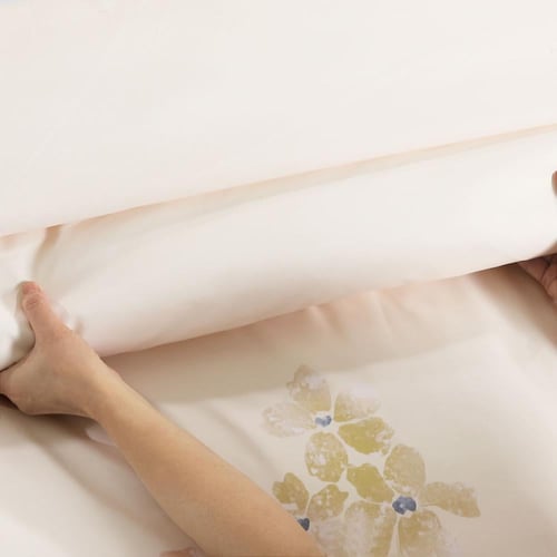 مفرش صيفي مفرد ونص 8 قطع - مارجو -كريمي غامق