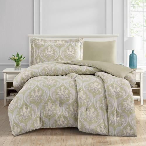 مفرش قطن صيفي مفرد ونص ٤ قطع - فاليريا - اخضر- زيت...