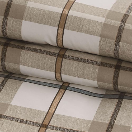 مفرش صيفي مفرد ونص 4 قطع - ليتون - بيج - بيج غامق