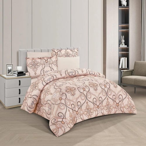 مفرش صيفي مزدوج 6 قطع - كاليندا - متعدد الألوان