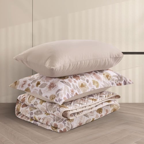 مفرش صيفي مفرد ونص حشوة مضغوطه 4 قطع - افروديت - ا...