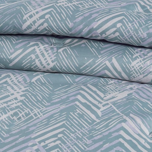 مفرش صيفي مفرد ونص 4 قطع - ليتون -اخضر - ابيض