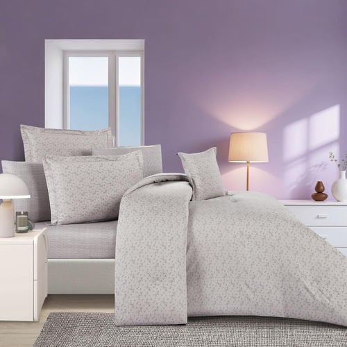 مفرش قطن صيفي مزدوج 8 قطع - زافيرا - رمادي