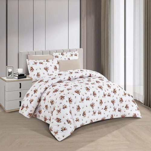 مفرش صيفي مزدوج 6 قطع - كاليندا - متعدد الألوان