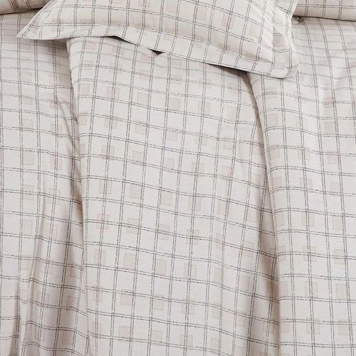 مفرش قطن صيفي مزدوج 8 قطع - زافيرا - بيج - رمادي