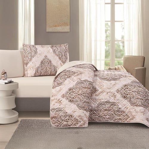 مفرش صيفي مفرد ونص حشوة مضغوطه 4 قطع - افروديت - ك...