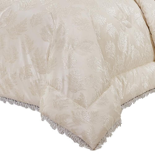 مفرش صيفي مزدوج جاكار 7 قطع - فينوس - بيج فاتح