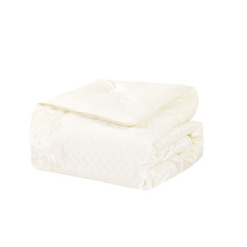 مفرش صيفي مزدوج جاكار شانيل 7 قطع - لورال - سكري