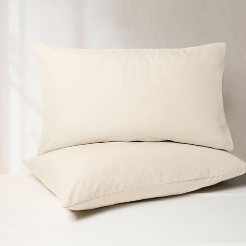 طقم بيت مخدة 2 قطعة - زويتا -بيج فاتح