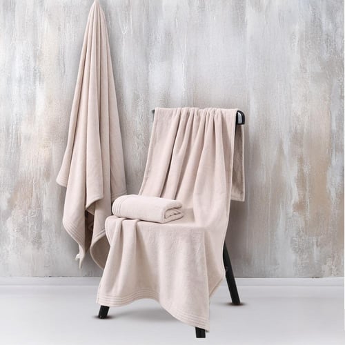 منشفة كورال فليس - إشيل - مقاس صغير -90x50 - بيج ف...