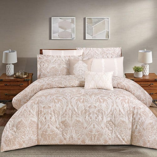 مفرش قطن عالي النعومة مزدوج 300 غرزه 8 قطع - ايليو...