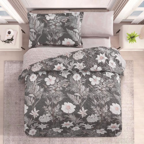 مفرش صيفي مفرد ونص حشوة مضغوطه 4 قطع - افروديت - ر...