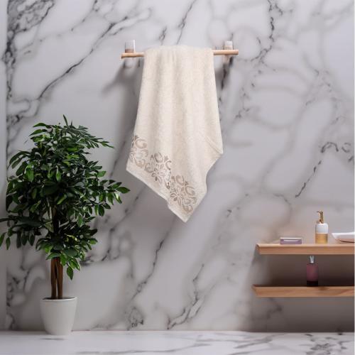 منشفة قطن سوليتا مقاس كبير 90*150 - بني