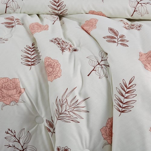 مفرش صيفي مفرد ونص 4 قطع - ليتون -سكري - مشمشي