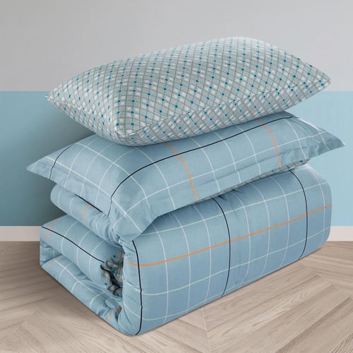 مفرش صيفي مفرد ونص 4 قطع - اليساندرا - تركوازي