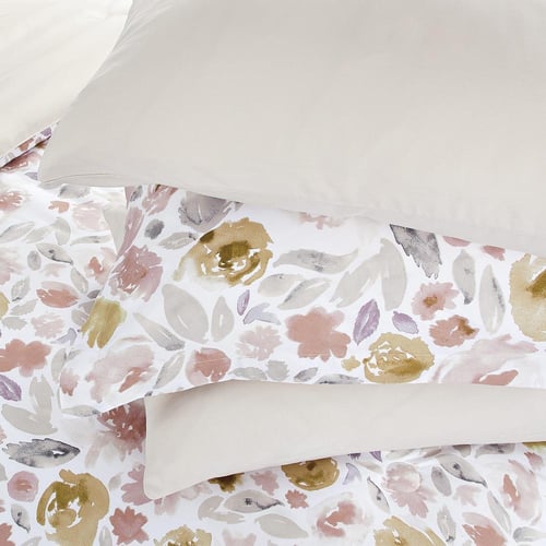 مفرش صيفي مزدوج وجهين ٧ قطع - اوركا - ابيض - كريمي