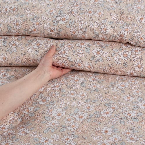 مفرش صيفي مفرد ونص 4 قطع - ليتون -بيج - اخضر