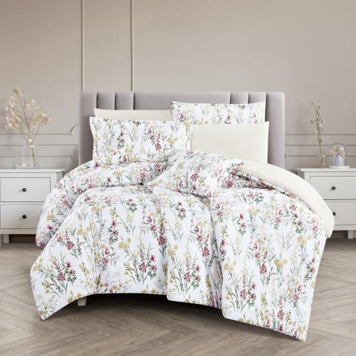 مفرش صيفي مزدوج وجهين ٧ قطع - اوركا - ابيض - بيج ف...