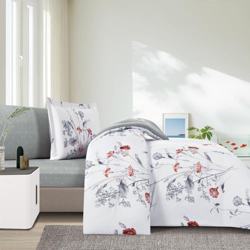 مفرش صيفي مفرد ونص 4 قطع - اديلين - اوف وايت - رما...