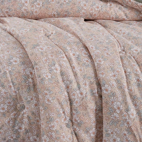 مفرش صيفي مفرد ونص 4 قطع - ليتون -بيج - اخضر