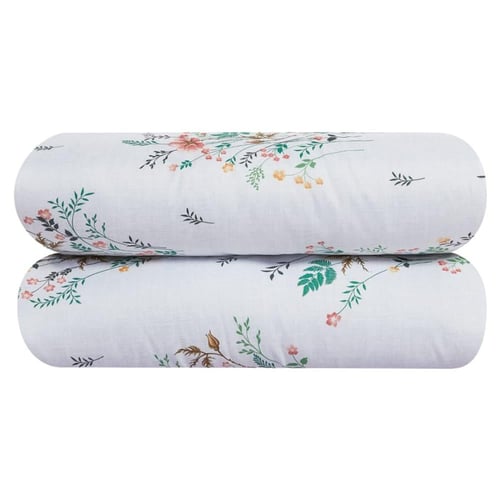 مفرش صيفي مزدوج 7 قطع - كلاودي - أبيض - أخضر