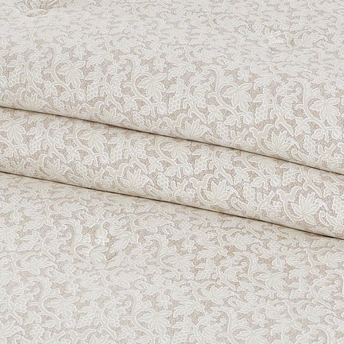 مفرش قطن صيفي مفرد ونص ٤ قطع - نولين - بيج - ابيض