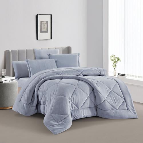 مفرش شتوي مخمل فرو مفرد ونص 4 قطع - ميرولينا - رصا...