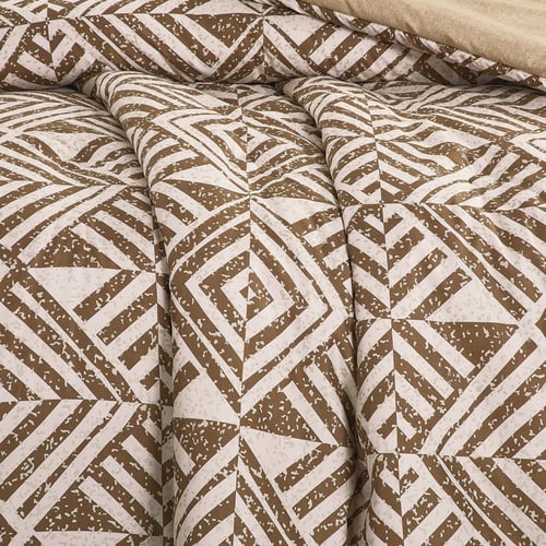 مفرش صيفي مفرد ونص 4 قطع - ليتون - بني - بيج