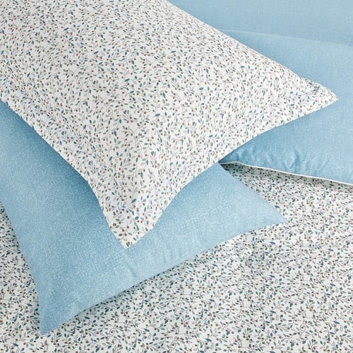 مفرش قطن صيفي مفرد ونص ٤ قطع - نولين -سكري - ازرق