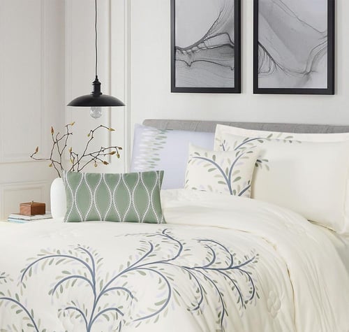 مفرش صيفي مفرد ونص 8 قطع - مارجو - سكري غامق