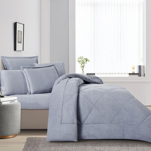 مفرش شتوي مخمل فرو مفرد ونص 4 قطع - ميرولينا - رصا...