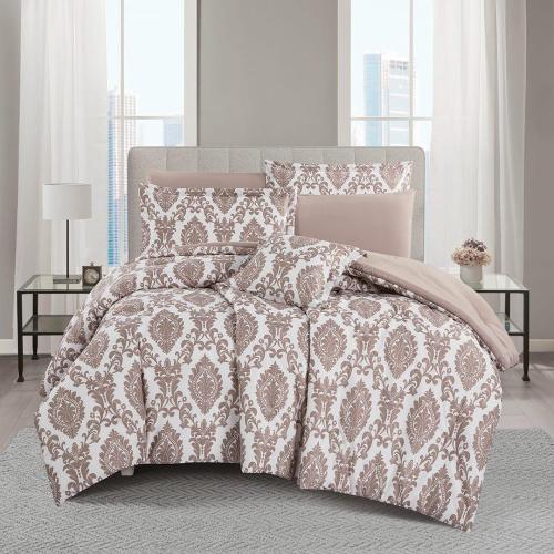 مفرش صيفي مزدوج وجهين ٧ قطع - اوركا - كريمي - بيج...