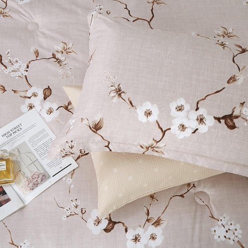 مفرش صيفي مزدوج 6 قطع - ايفانو - بيج فاتح - بيج غا...