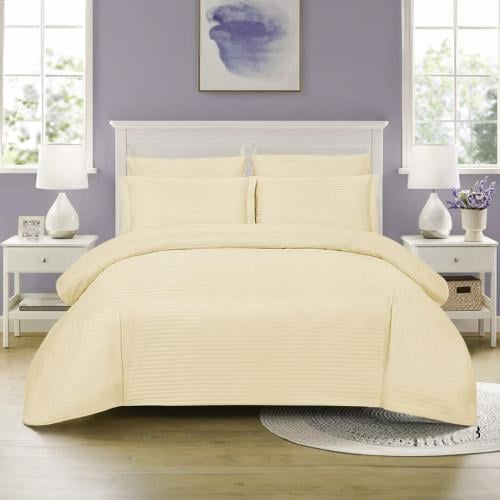 مفرش الغيمة الفندقي مزدوج - 7 قطع - سيرافينا - بيج...