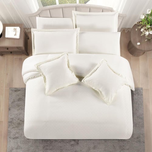 مفرش فندقي فاخر مزدوج ناعم 11 قطعة – سولين Soline-...