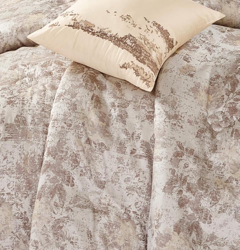 مفرش صيفي كوين تنسيل قطن 300 غرزة + مخدة هدية