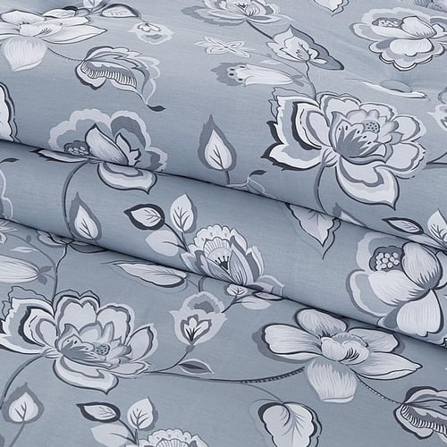 مفرش قطن صيفي مفرد ونص ٤ قطع - فاليريا -رمادي - رص...