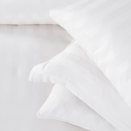 مفرش فندقي مفرد ونص 4 قطع - سليب - ابيض