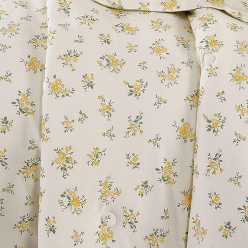 مفرش قطن صيفي مفرد ونص ٤ قطع - نولين -كريمي - اخضر