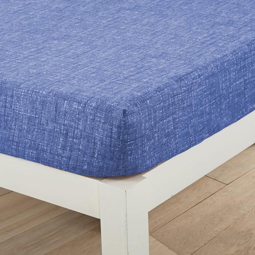 مفرش صيفي مفرد ونص 4 قطع - ليتون - كريمي - أزرق غا...