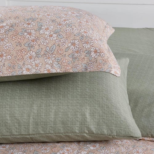 مفرش صيفي مفرد ونص 4 قطع - ليتون -بيج - اخضر